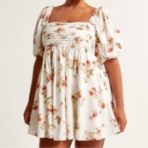 Abercrombie and Fitch Floral Puff Sleeve Dress